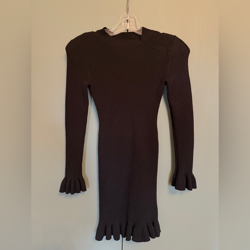 Milly Minis girls dress black ribbed size 10/12